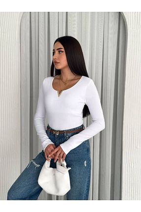 بلوز حجاب سفید زنانه ویسکون cascanic - کد 901746616