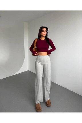 بلوز زرشکی زنانه ساده Moda Küpü - کد 901764533