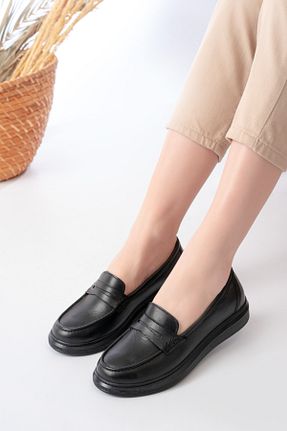 کفش کژوال مشکی زنانه چرم خالص Dericalle shoes - کد 901764224