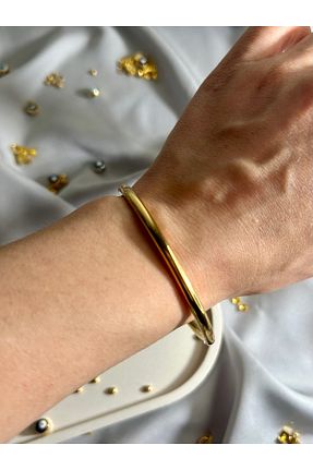 دستبند استیل (فولاد) طلائی استیل (فولاد) ayoljewelry - کد 901761424