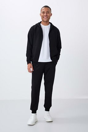 ست گرمکن مشکی مردانه پنبه ای Çağlam moda - کد 901761999