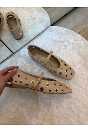 بابت بژ زنانه چرم مصنوعی Güneş stil - کد 901763133