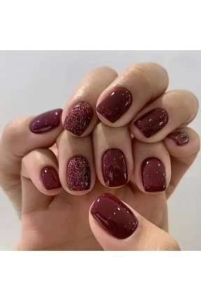 ناخن مصنوعی و اکسسوری زرشکی false naıl - کد 901765024