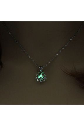 گردنبند جواهر سبز زنانه GLANZEND - کد 894092555