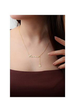 گردنبند نقره طلائی زنانه 925 عیار GÜMÜŞ - کد 450040408