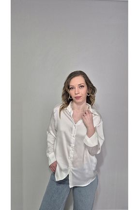 پیراهن سفید زنانه رگولار LONCA - کد 901774601