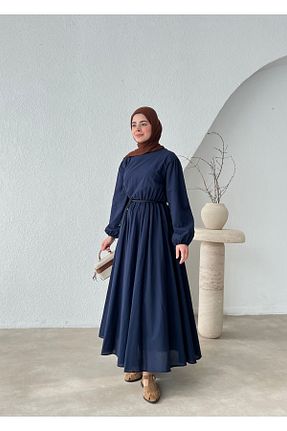 لباس سرمه ای زنانه بافتنی MODA AKSA - کد 902931291