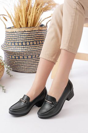 کفش کژوال سرمه ای زنانه چرم خالص Dericalle shoes - کد 815913005