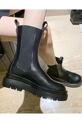 بوت / نیم بوت مشکی زنانه پاشنه تخت ARDSU - کد 901788346