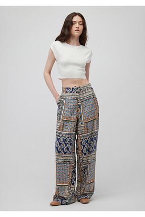 شلوار جین آبی زنانه پاچه گشاد Mavi - کد 748445203