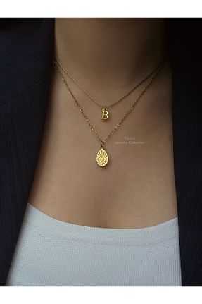 گردنبند استیل ( فولاد ) طلائی استیل (فولاد) Raree Jewellery - کد 901790421