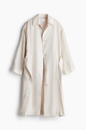 ترنچکت بژ زنانه پنبه ای H&M - کد 902955844