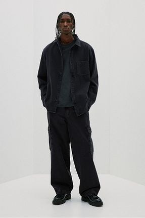 شلوار جین مشکی مردانه پاچه لوله تفنگی H&M - کد 901791948
