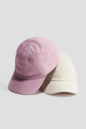 کلاه بژ بچه گانه پنبه ای H&M - کد 901791970