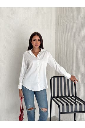 پیراهن سفید زنانه رگولار Coşkun GİYİM - کد 901829214