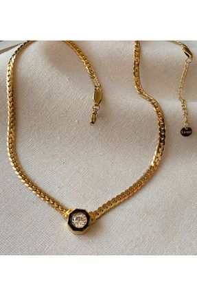 گردنبند استیل ( فولاد ) طلائی استیل (فولاد) Butik - کد 901822791