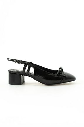 کفش پاشنه بلند کلاسیک مشکی زنانه چرم لاکی Gökçe Shoes - کد 901831944