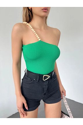 بلوز سبز زنانه بافت دار delta online - کد 901831382