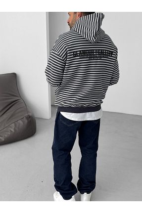 سوئیشرت طوسی مردانه اورسایز BYBASICMAN - کد 901875447