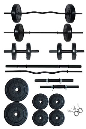 دمبل و صفحه وزنه مشکی وینیل Fitset - کد 98406531