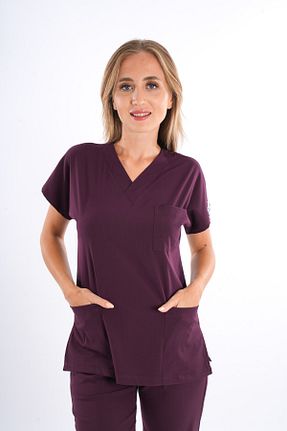لباس کار بنفش Nur Medikal Giyim - کد 838878513