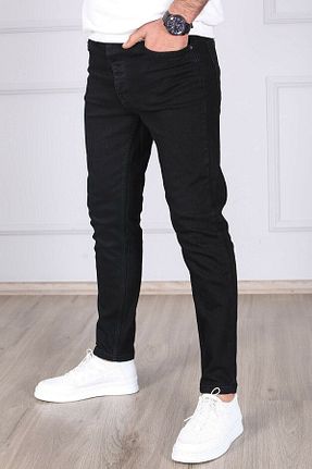 شلوار مشکی مردانه پارچه MODA POYRAZ - کد 81200156
