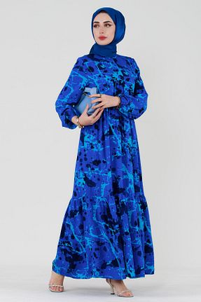 لباس حجاب آبی زنانه اورسایز Sevitli - کد 804416610