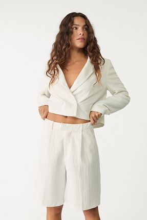 شلوارک و برمودا نباتی زنانه رگولار Stradivarius - کد 901860314