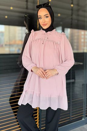 تونیک حجاب صورتی زنانه بافتنی Julude - کد 901843725