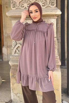 تونیک حجاب صورتی زنانه بافتنی Julude - کد 901844488