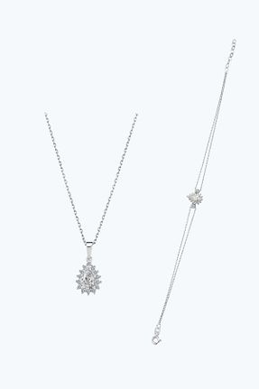 ست طلا سفید زنانه زیرکن Altınbaş - کد 901860884