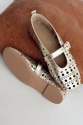 بابت زرد زنانه چرم خالص nope21shoess - کد 902997183