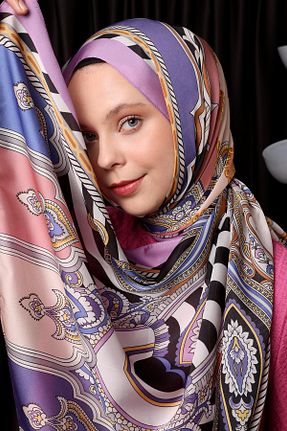 شال بنفش زنانه پلی استر Levidor - کد 901886845