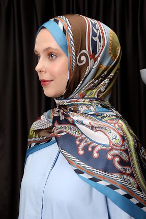 شال فیروزه ای زنانه پلی استر Levidor - کد 901880342
