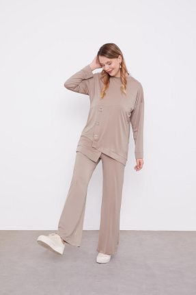 ست بالاتنه و پائین تنه حجاب طوسی زنانه رگولار Levidor - کد 887643223