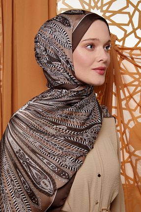 شال قهوه ای زنانه پلی استر Levidor - کد 901882894