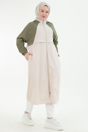 کلاه و ابایا خاکی زنانه جین Armine - کد 920087269