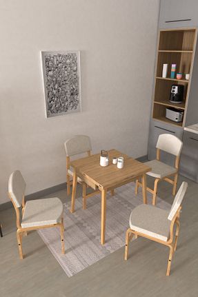 ست میز آشپزخانه سفید MDF VİLİNZE - کد 901992476