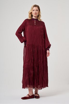 لباس زرشکی زنانه بافتنی Niliwi - کد 901894278