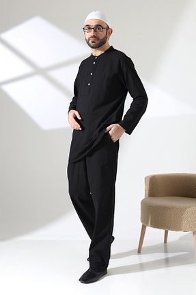 ست بالاتنه و پائین تنه مشکی مردانه بافتنی ihvanonline - کد 901893018