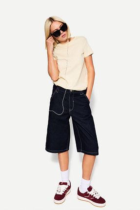 تیشرت بژ زنانه Relaxed Bershka - کد 879948890