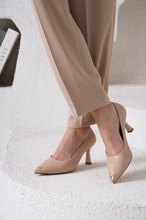 کفش مجلسی بژ زنانه پاشنه تخت İNNA - کد 880193014
