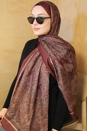 شال زرشکی زنانه پنبه ای Genel Markalar - کد 882491693