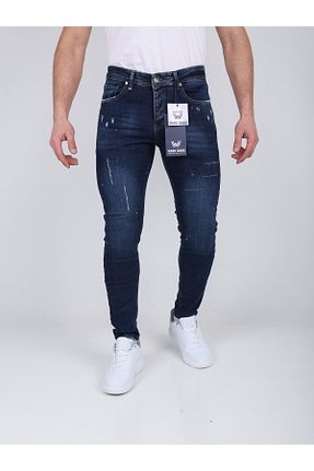 شلوار جین آبی مردانه پاچه تنگ ward jeans - کد 901916408