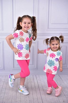 ست بالاتنه و پائین تنه صورتی بچه گانه بافتنی BOYS AND GİRLS - کد 828271225