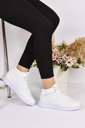 کفش اسنیکر سفید زنانه بند دار Pierre Cardin - کد 449607753