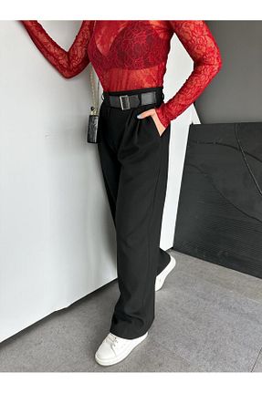 شلوار مشکی زنانه بافتنی Zerrincan Giyim - کد 901924710