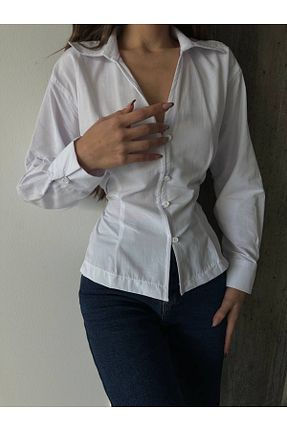 پیراهن سفید زنانه رگولار AÈC PRIVÈ - کد 894670665