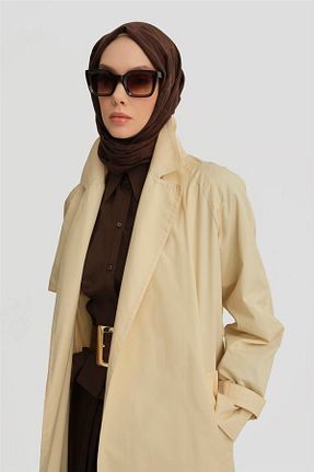 مانتو بلند حجاب بژ زنانه Armine - کد 901930277