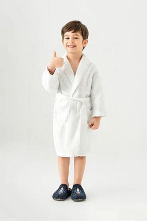 حوله پالتوئی نوزاد و کودک سفید بچه گانه پنبه ای lalinehome - کد 902928189